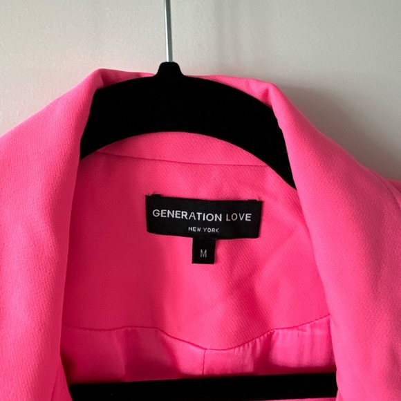 Generation Love MOTO JACKET Size Medium Hot Pink Neon - Picture 4 of 4